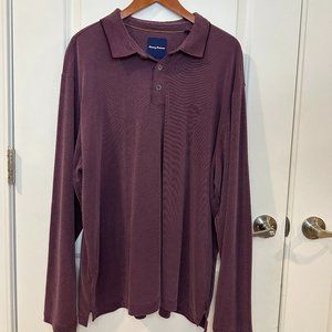 Tommy Bahama Long Sleeve Polo in Plum